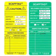 For just $25 per harness, we'll test, tag and return your harness and provide a compliance certificate (for all that pass inspection) within four days. Brady Scafftag Scaf Stsi 708 Scaffold Tag Insert Green On Yellow Rshughes Com