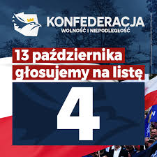 Głosów i wprowadził do sejmu 11 posłów (po pięciu przedstawicieli korwin i rn oraz jednego ugrupowania korona). Konfederacja On Twitter Pilne W Wyborach Parlamentarnych Nasza Konfederacja Otrzymala Liste Numer 4 Zapamietajcie I Podajcie Dalej 13 Pazdziernika Idziemy Na Wybory I Glosujemy Na Liste Numer 4 Druzynakonfederacji Wolnosciniepodleglosc