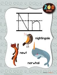 Letter N Animals Printable Poster Primarylearning Org Alphabet Letter Hunt N Animals Preschool Activities