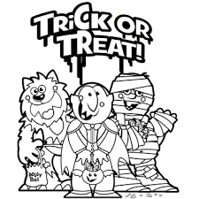 Fun interactive printable halloween trick or treat costume coloring pages for kids to color online. Trick Or Treat Halloween Coloring Pages Halloween Coloring Coloring Pages Halloween