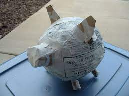 Paper Mache Pig Project For Kids Craft Zebra Paper Mache Crafts For Kids Paper Mache Projects Pig Crafts
