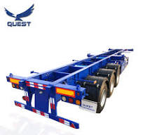 2 3 Axle 40FT Skeleton Semi Trailer Shipping Container Skeletal Trailer  Container Chassis for Sale