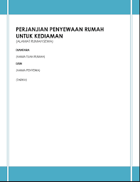 Surat perjanjian sewa rumah word. Contoh Perjanjian Sewa Rumah Jika Anda Nasihat Kewangan Facebook