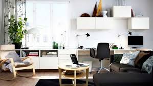 Home Office Combined With Living Rooms For Small Spaces Living Room Office Ikea Living Room Ikea Home Office