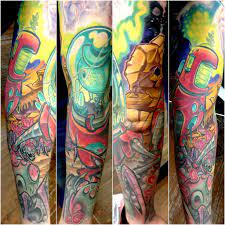 Maybe you would like to learn more about one of these? Robot Exterminator Sleeve By Greg Ross At Blue Rose Tattoo Flickr