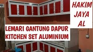 Lemari rak dapur kitchen set gantung 2 pintu minimalis ada rak tempat bumbu elegan. Cara Mudah Pasang Lemari Gantung Kitchen Set Aluminium Youtube