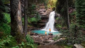 Scenic waterfalls within the USA