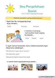Terapi keluarga adalah salah satu bentuk bantuan profesional terbaru. Kasih Sayang Keluarga Worksheet