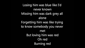 Whether she's (over)eager about a new romance, tearing apart her myriad of exes, paying tribute to a fallen fan, encouraging her young fans to embrace their youth or examining the trappings of fame, she always tells a story. Red Taylor Swift Lyrics Youtube