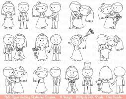 Wedding Stick Figure Photoshop Brushes Bride And Groom Etsy Stick Figures Art Clipart Photoshop Brushes