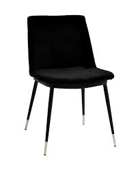 Evora Black Velvet Chair Silver Legs Set Of 2 Tov Furniture In 2020 Black Velvet Chair Velvet Chair Dining Chairs