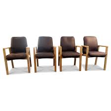 Antiker sessel/stuhl gemäß bild nr. 4er Set Armlehnstuhle Leder 508 Dark Brown Gestell Lackiert Dyrlund Stuhle Gunstig Kaufen Mobelfirst