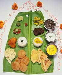 A Traditional Maharashtrian Thali Served On A Banana Leaf Indian Food Recipes Vegetarian Traditional Indian Food Cooking Bananas