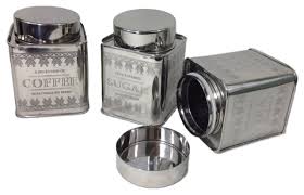 Kitchen canisters have been part of the standard american kitchen since at least the middle of the 19th useful kitchen treasures. Garian Vintage Style Tea Coffee And Sugar Airtight Canisters 3 Piece Set Contemporary Kitchen Canisters And Jars By Garian
