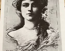 Black and White Mrs Eva Fay, Morritt, Illusionist, Magic, Poster, Graphics,  Picture, Print 16 X 11" Art, Vintage, ~ 215