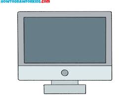How To Draw A Computer - Easy Drawing Tutorial For Kids