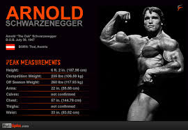 ronnie coleman vs arnold schwarzenegger measurements