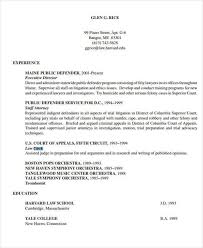 10+ sample legal resume templates pdf