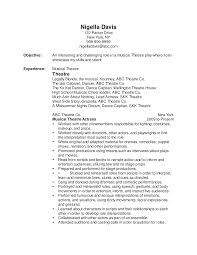 A good theater resume requires a list of all previous production work and experience in the field including internships and college production work. Musical Theatre Resume Templates At Allbusinesstemplates Com