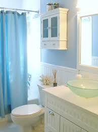 Add a pop of color in an unexpected place. Beach Theme Coastal Bathroom Design Beach Theme Bathroom Beach Bathroom Decor