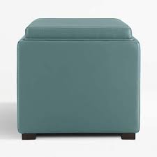 An ottoman is a decorating essential, acting as a footrest, table or casual seat. Stow Ocean 17 Leather Storage Ottoman Reviews Crate And Barrel