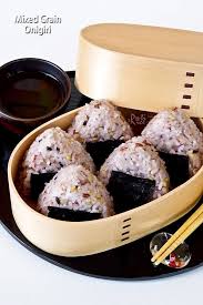 Mixed Grain Onigiri Recipe Onigiri Red Rice Red Rice Recipe