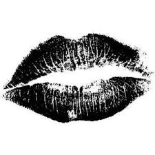 Black And White Kiss Tattoo Lips Kiss Rubber Stamp Wm Knikker Polyvore Lip Print Tattoos Kiss Lip Tattoos Lip Tattoos