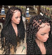 Multicolor Black And Blonde Knotless Braids Passion Twists Full Lace Front Wig Braided Wig Cornrows Wig Etsy In 2020 Twist Braid Hairstyles Full Lace Front Wigs Wig Hairstyles