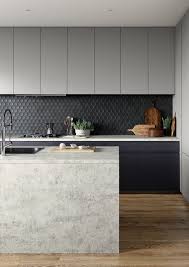 Island And Rear Benchtop Features Laminex Elemental Ash Overhead Cabinetry Is Laminex Lava Grey And Rear Base Cabinetry Fea Em 2020 Cozinhas Decoracao Cozinha Cozinha