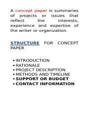 In other words, it's a physical or electronic document that lists the details of a transaction and is used by the accounting department to journalize accounting information. Concept Paper Docx A Concept Paper Is Summaries Of Projects Or Issues That Reflect The Interests Experience And Expertise Of The Writer Or Course Hero