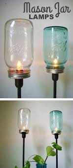 Instead of messing around with wires, just use candle impressions flameless candles as your light source! 20 Of The Best Diy Mason Jar Crafts For Home More