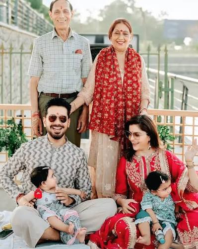 Rubina Dilaik with their family ...