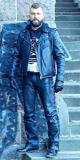 Tough Guy Leatherjacketsformenblue Leather Jacket Cool Jackets For Men Leather Jacket Men