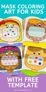 Mask Coloring Ar For Kids In 2020 Art For Kids Back To School Activities School Activities