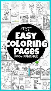 Patrick's day coloring pages will keep your kids happy and occupied for an aftern. Free Free Printable Easy Coloring Pages Over 1000 Pages