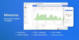 Milestone Bootstrap 4 Dashboard Template Dashboard Template Templates Bootstrap Template