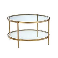 Round glass coffee table with glass top and shelf black metal legs *collection*. Contemporary Accent Tables Living Room Furniture The Home Depot