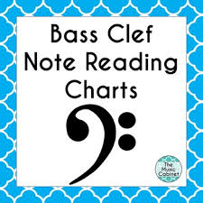 Bass Clef Note Reading Charts By The Music Cabinet Tpt