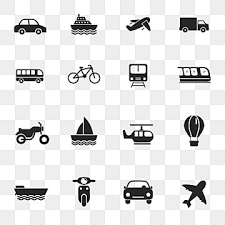 Set Of Transportation Icons In Simple Glyph Style Such As Car Boat Plane And More Transportation Car Travel Png And Vector With Transparent Background For Fr In 2021 Building Icon Home