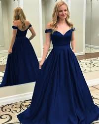 Off Shoulder Birthday Party Dresses For Adults Navy Blue Prom Dress Off The Shoulder Straps Ball Gown Evening Dress Birthday Party Gown Homecoming Dress Long Back To Schoold Party Gown Yp0262 From Yourpr Simple Prom Dress Long Evening Dresses