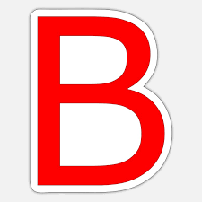 Where do most entrepreneurs get it wrong? B Rot Buchstabe Alphabet Sticker Spreadshirt