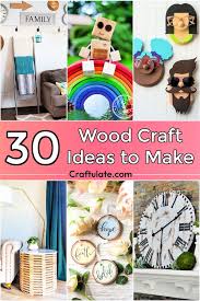 ‪30 Simple Wood Craft Ideas to Make - Craftulate‬‏