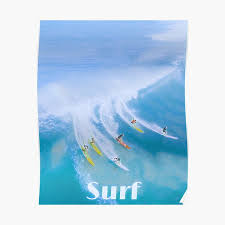 Surf beach bottle cap brushes pack. Retro Surf Posters Redbubble