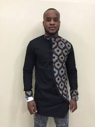 Voir plus d'idées sur le thème mode africaine, tenue africaine, robe africaine. Tunique Noir Col Mao Par Mwanamaille Clothing Chemises Manches Longue Afrikrea