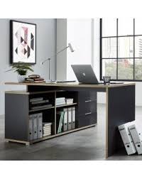 Bureau D Angle Gris Mateo Avec Images Bureau Angle Chaise De Bureau Design Bureau A Domicile
