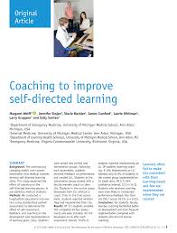 In the most serious circumstances, irony lets one see the humor, … Pdf Coaching To Improve Self Directed Learning
