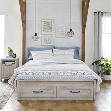 It was designed with a modern, sleek sensibility and features roomy storage for your bedroom essentials. Better Homes Gardens Modern Farmhouse Queen Platform Bed With Storage Rustic Gray Finish Walmart Com In 2020 Platform Bed Designs Platform Bed With Storage Bed Frame With Storage