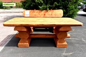 Esstisch baumkante massivholz tisch baumstamm tisch baumscheibe. Sommeraue Baumstamm Gartenmobel Tisch Craftmax Com