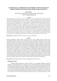 If you want to learn latar belakang in english, you will find the translation here, along with other translations from indonesian to english. Pdf Grammatical Problems In Introduction Section Of Thesis Written By English Literature Students
