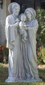 The nativity dolls have soulful resin faces and hands, beautiful fabric. Holy Family Outdoor Garden Church Statue 58 5 Inch Resin